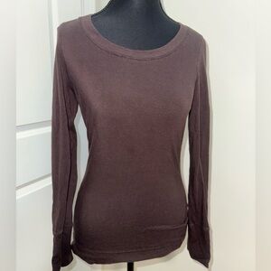 INC brown long-sleeve top